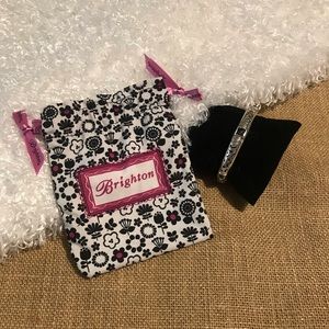 Brighton Hinged Bangle Bracelet with crystals